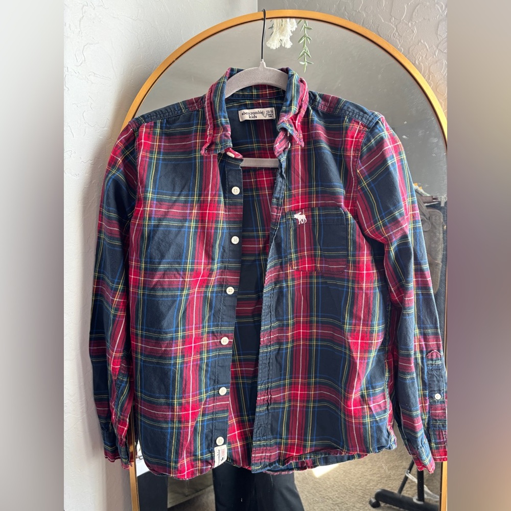 Boys Plaid Button Up